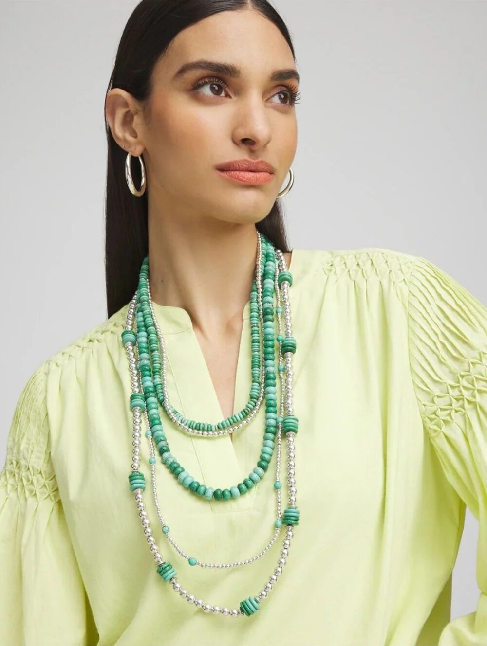 CLEARANCE NWT Chico's Original Long Convertible Turquoise Necklace